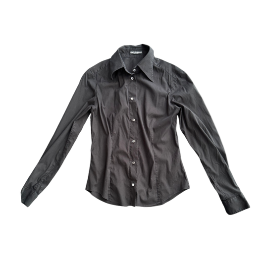 Dolce & Gabbana Black Button-Up Top