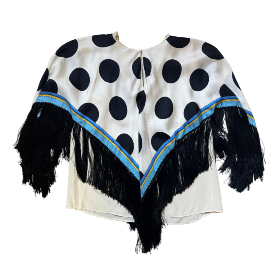 Dolce & Gabbana Polka Dot Fringe Top