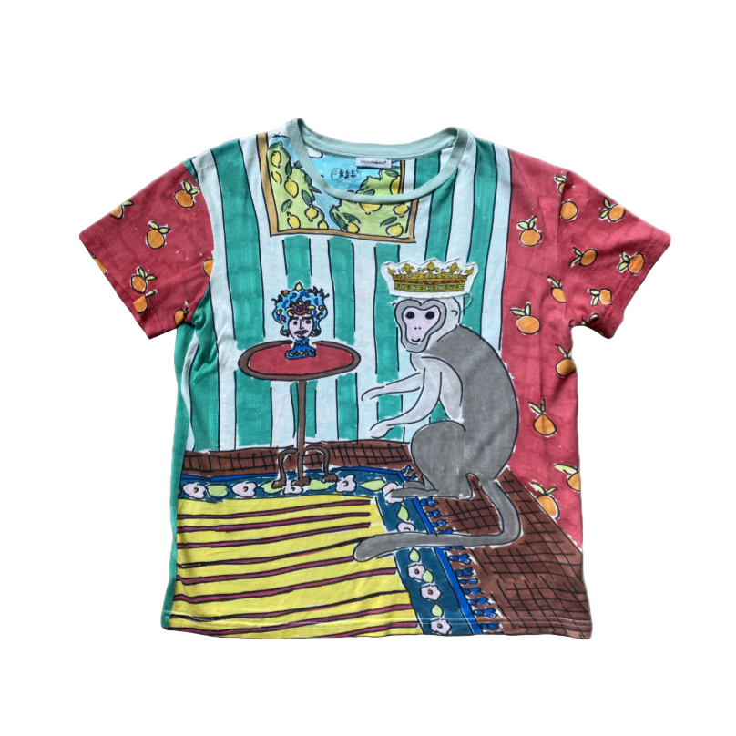 Dolce & Gabbana Monkey Printed T-Shirt