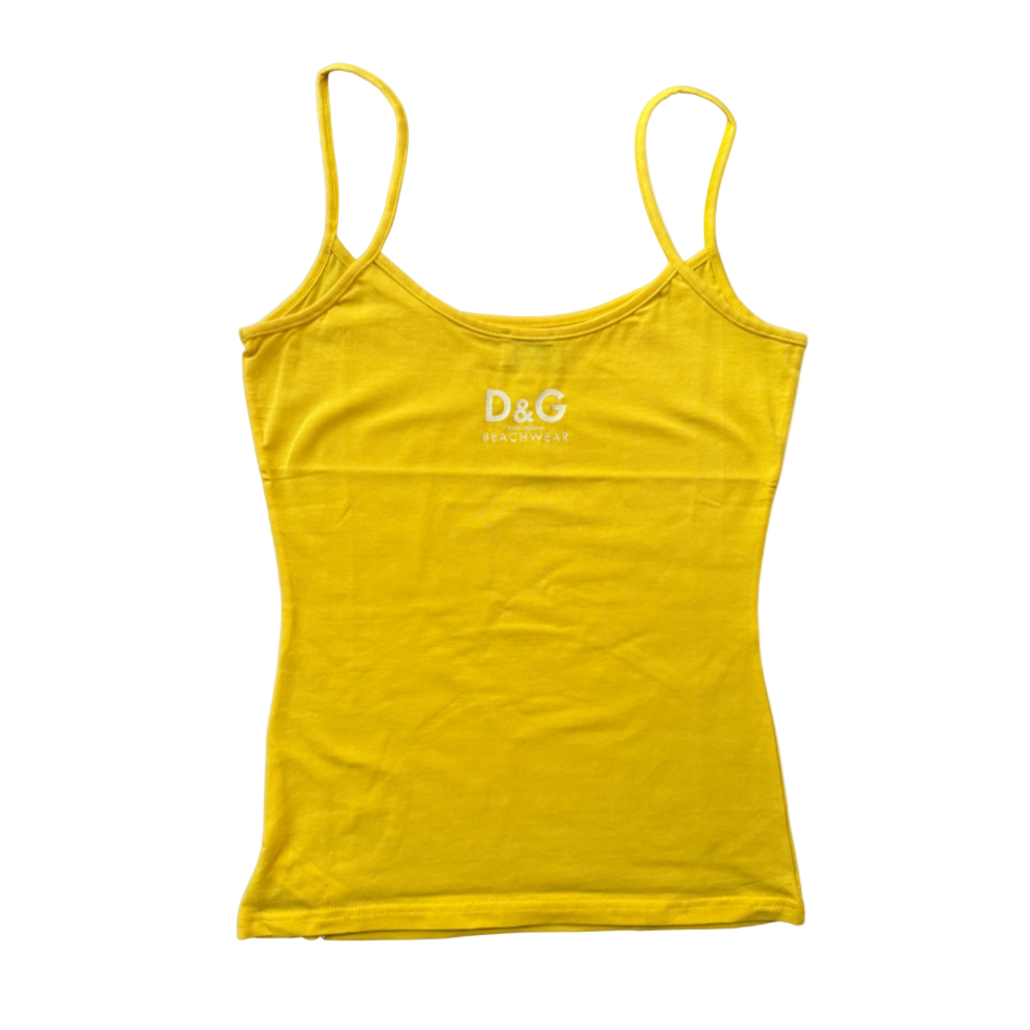 Dolce & Gabbana Beachwear Yellow Tank