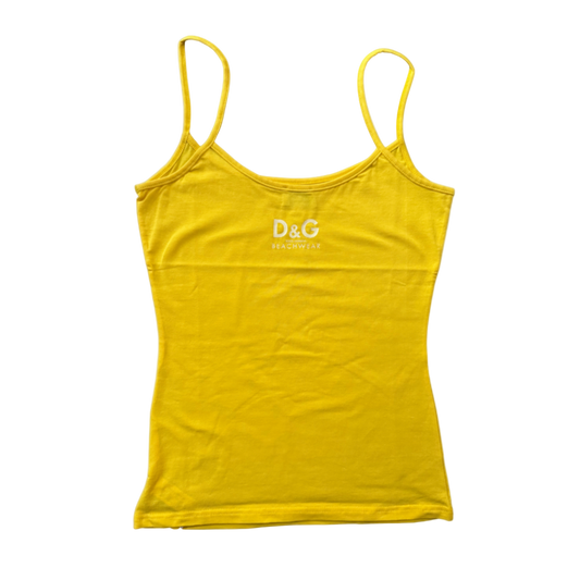 Dolce & Gabbana Beachwear Yellow Tank