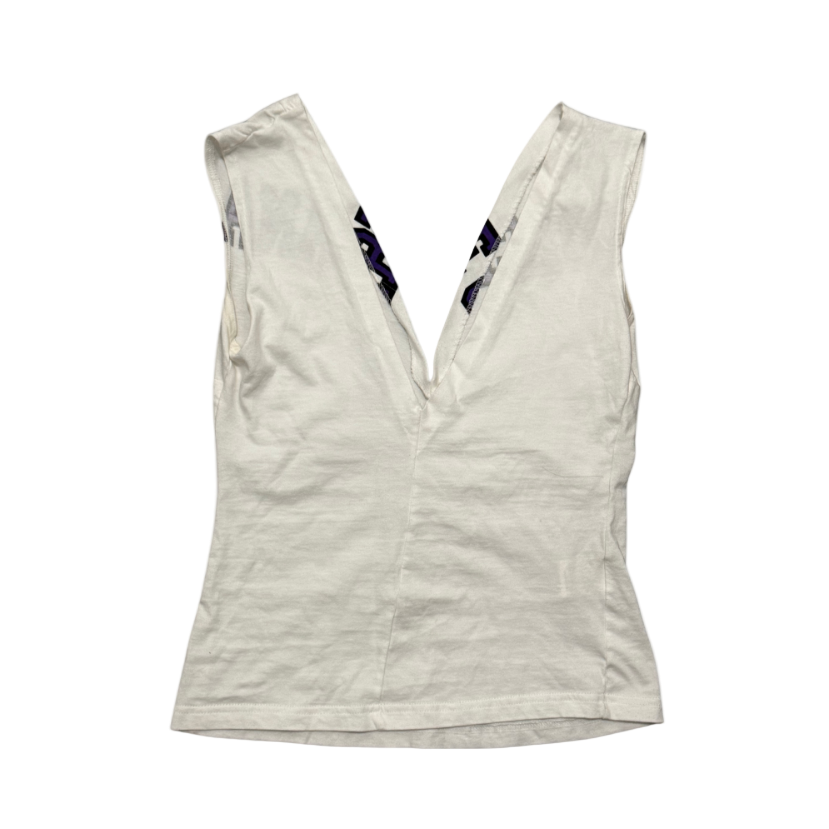 Dolce & Gabbana White/Purple Logo Top