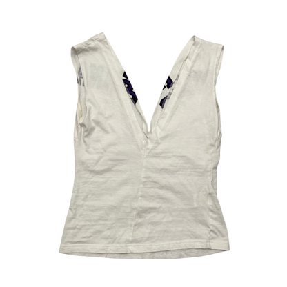 Dolce & Gabbana White/Purple Logo Top