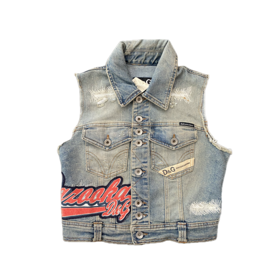 Dolce & Gabbana Patriotic “Bazooka” Denim Vest