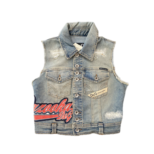 Dolce & Gabbana Patriotic “Bazooka” Denim Vest