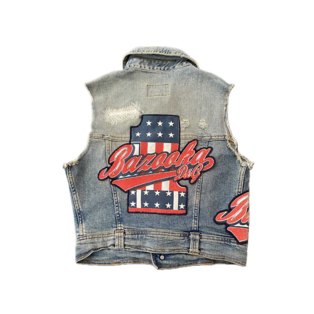 Dolce & Gabbana Patriotic “Bazooka” Denim Vest