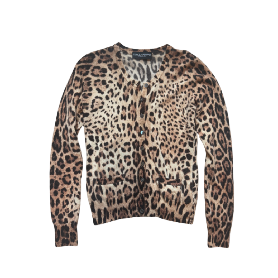Dolce & Gabbana Cheetah Print Cardigan