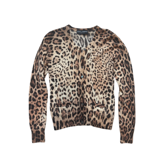 Dolce & Gabbana Cheetah Print Cardigan