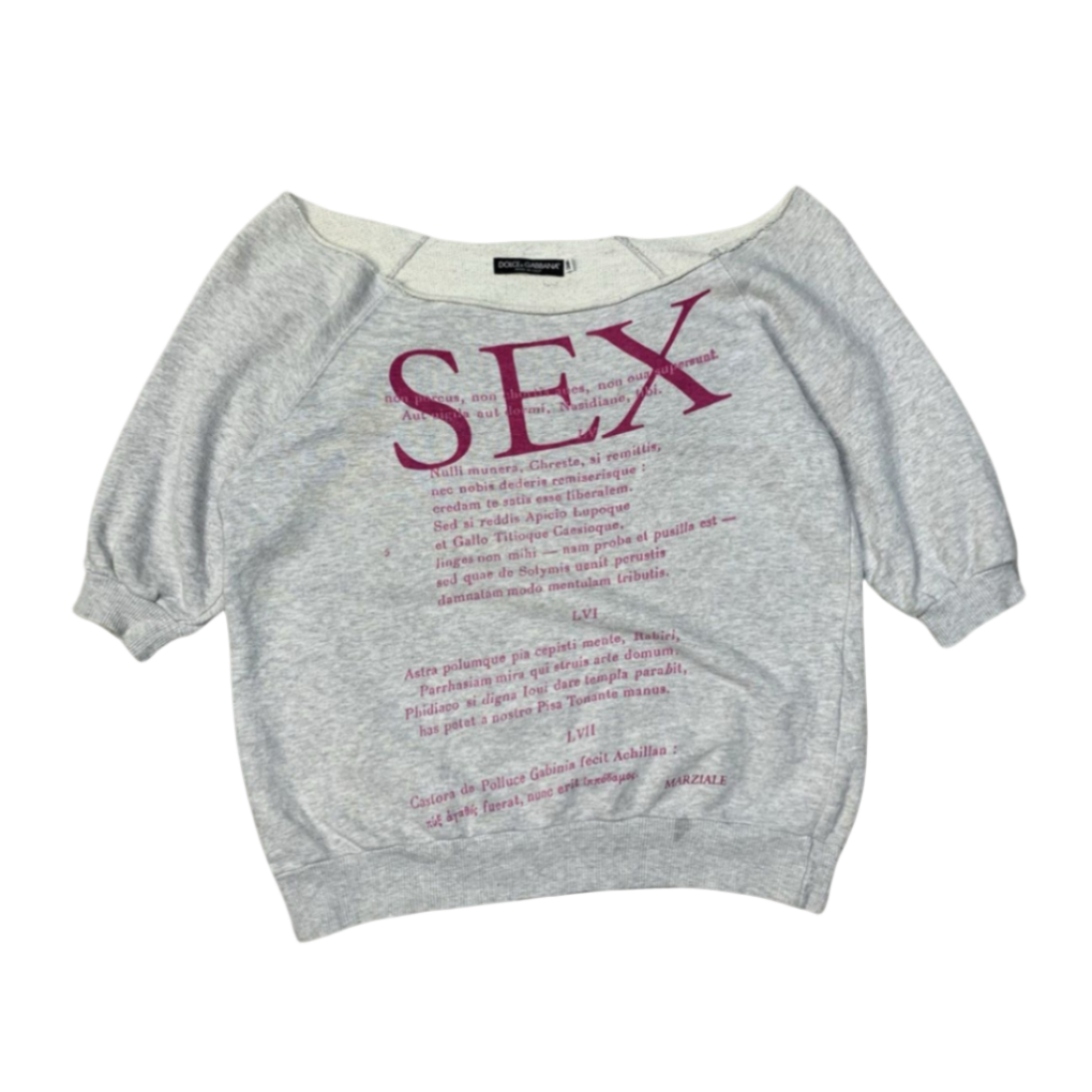 Dolce & Gabbana ‘Sex & Love’ Cropped Sweatshirt