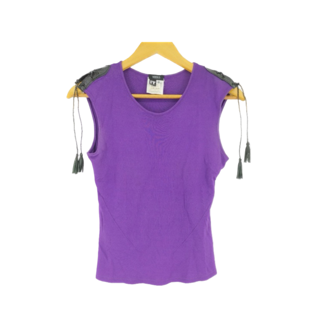 Versus Versace Top with Leather Shoulder Details