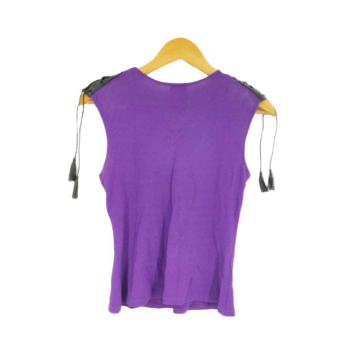 Versus Versace Top with Leather Shoulder Details