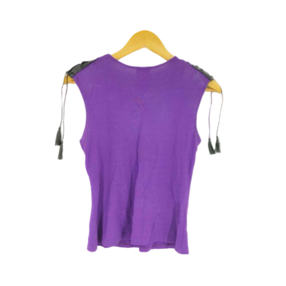 Versus Versace Top with Leather Shoulder Details