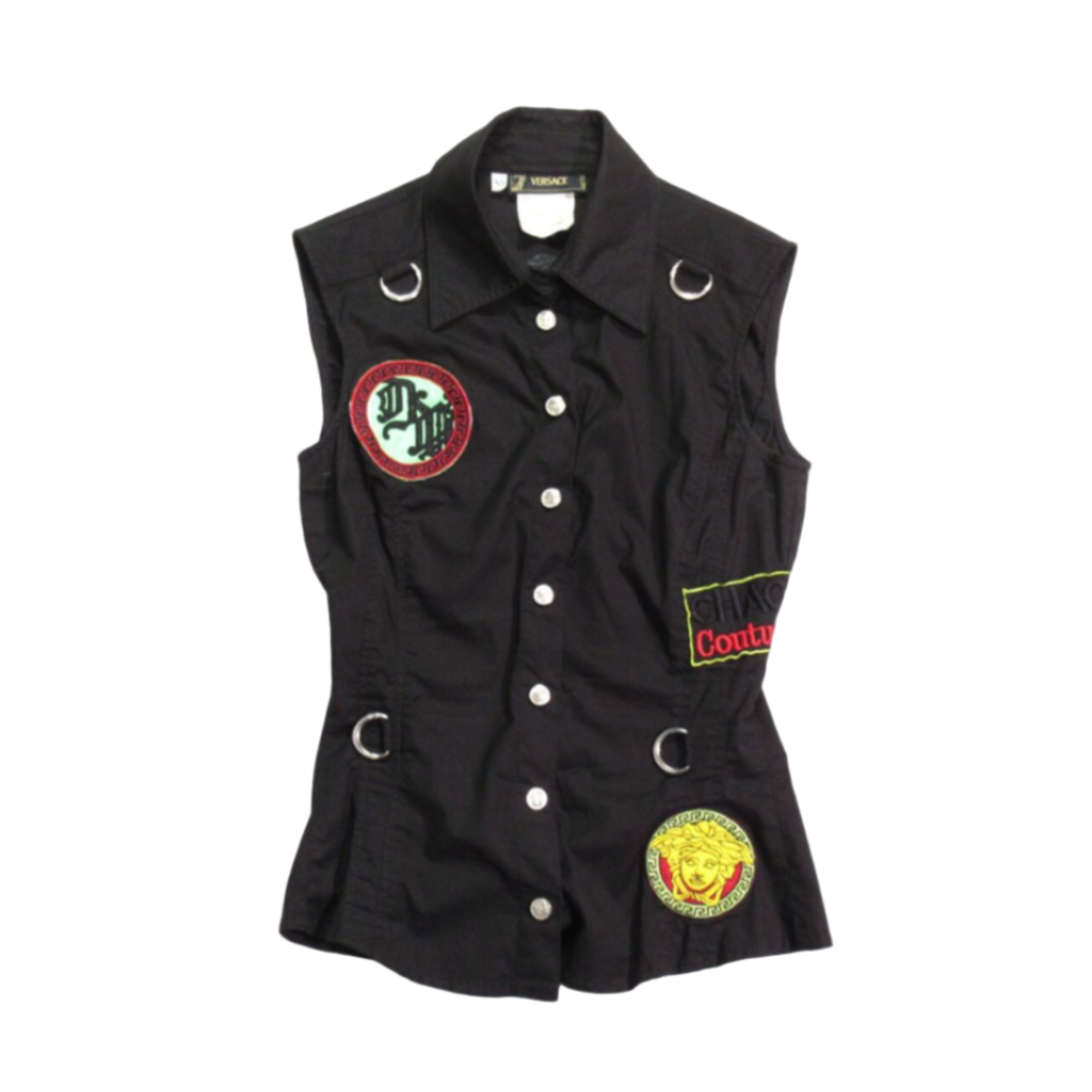 Versace Black ‘Chaos Couture’ Vest Top