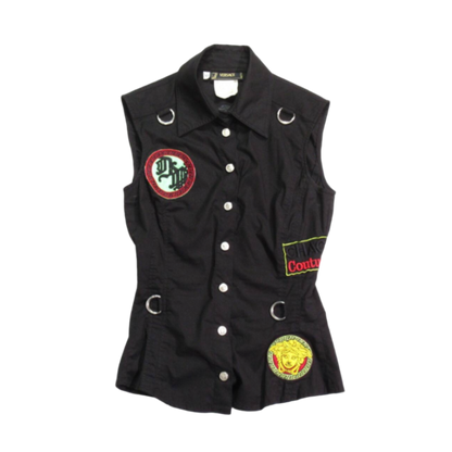 Versace Black ‘Chaos Couture’ Vest Top