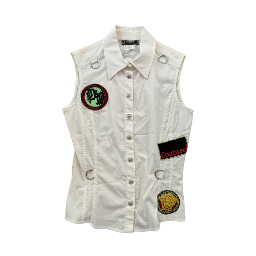 Versace Cream ‘Chaos Couture’ Vest Top