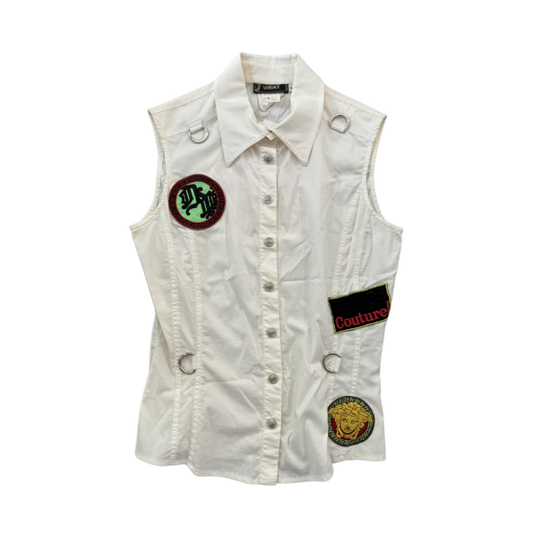Versace Cream ‘Chaos Couture’ Vest Top