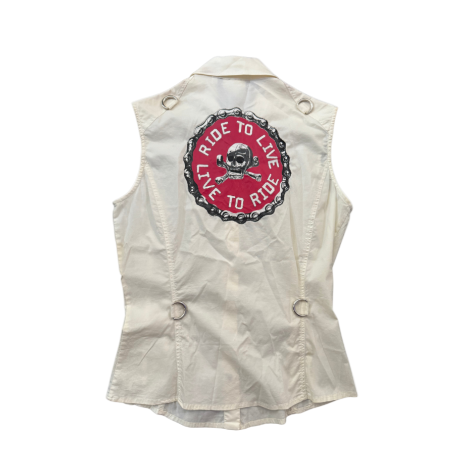 Versace Cream ‘Chaos Couture’ Vest Top