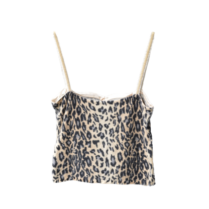 Anna Molinari by Blumarine Leopard Lace Printed Top