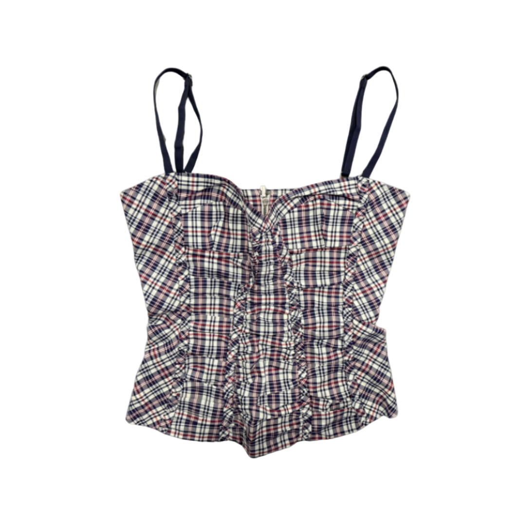 Dsquared² Gingham Bustier Top