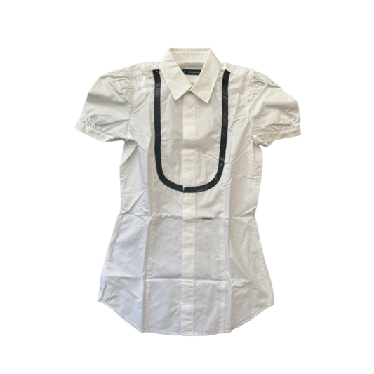 Dsquared² Sequin Detailed Short Sleeve Blouse