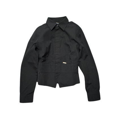 Dsquared² Cropped Button-Up Long Sleeve Top