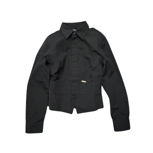 Dsquared² Cropped Button-Up Long Sleeve Top