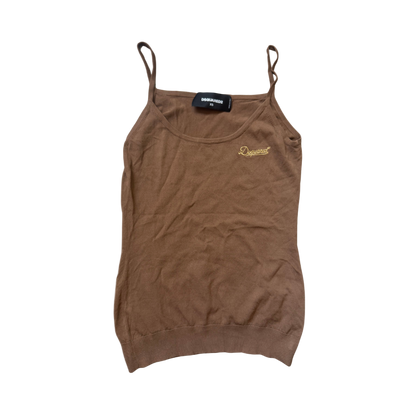 Dsquared² Brown Knit Tank