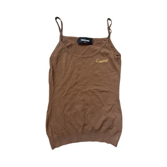 Dsquared² Brown Knit Tank