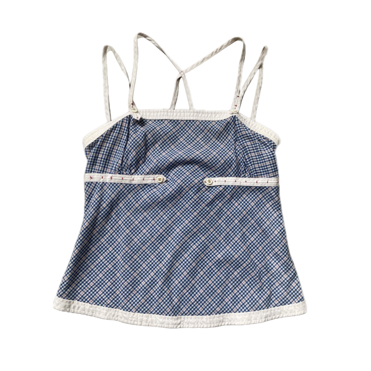 Dsquared² Strappy Blue Plaid Top