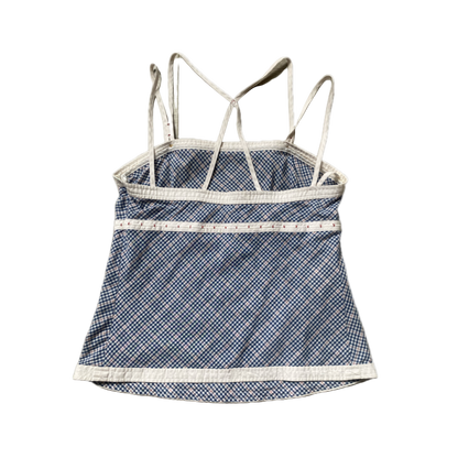 Dsquared² Strappy Blue Plaid Top
