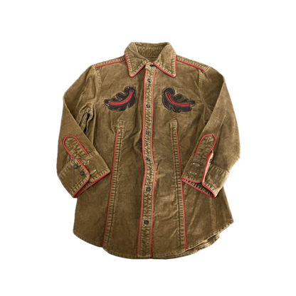 Dsquared² Camel Tan Button-up Top