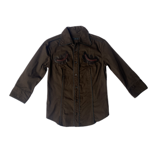 Dsquared² A/W 2004 Brown Button-up Top