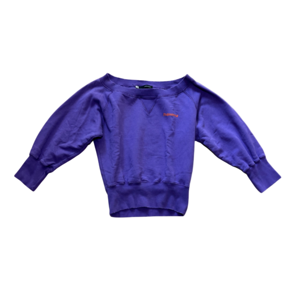 Dsquared² “Honey” Off-the-Shoulder Crewneck