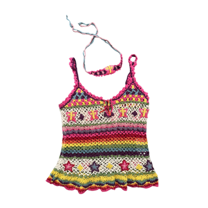 Hysteric Glamour Colorful Crochet Tank Top