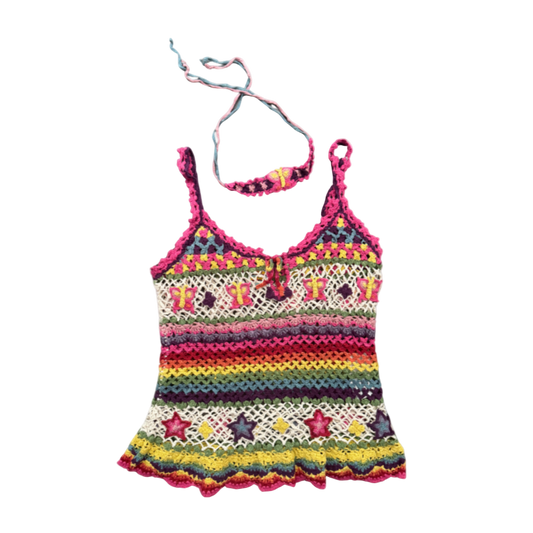 Hysteric Glamour Colorful Crochet Tank Top