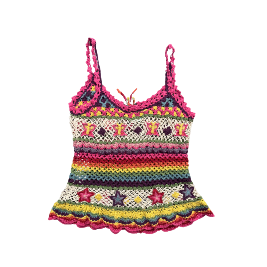 Hysteric Glamour Colorful Crochet Tank Top