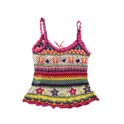 Hysteric Glamour Colorful Crochet Tank Top