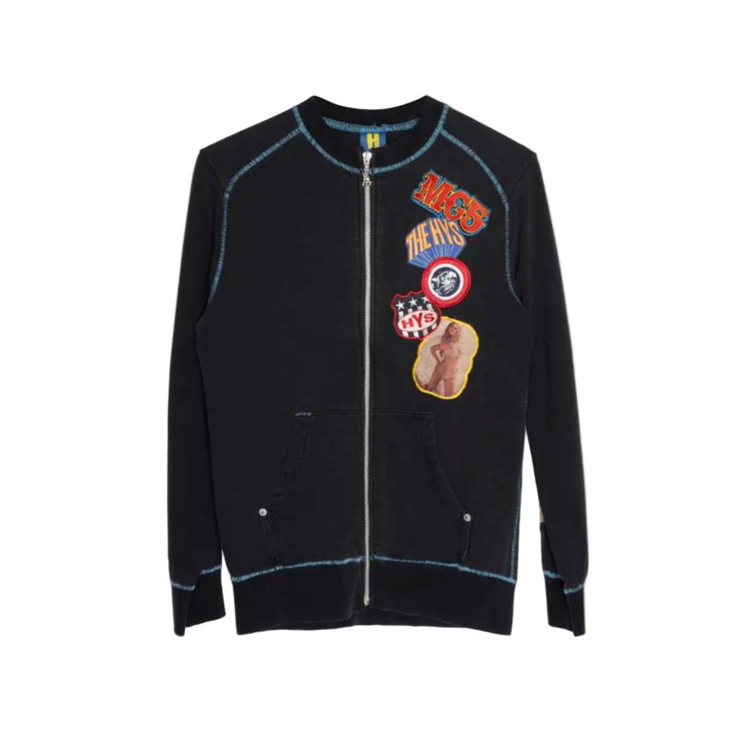 Hysteric Glamour Zip Up w/ Embroidered Patches
