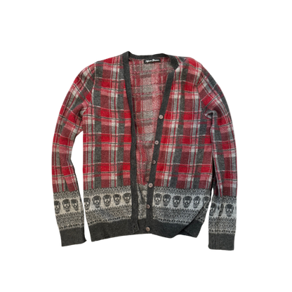 Hysteric Glamour Plaid Skull Cardigan