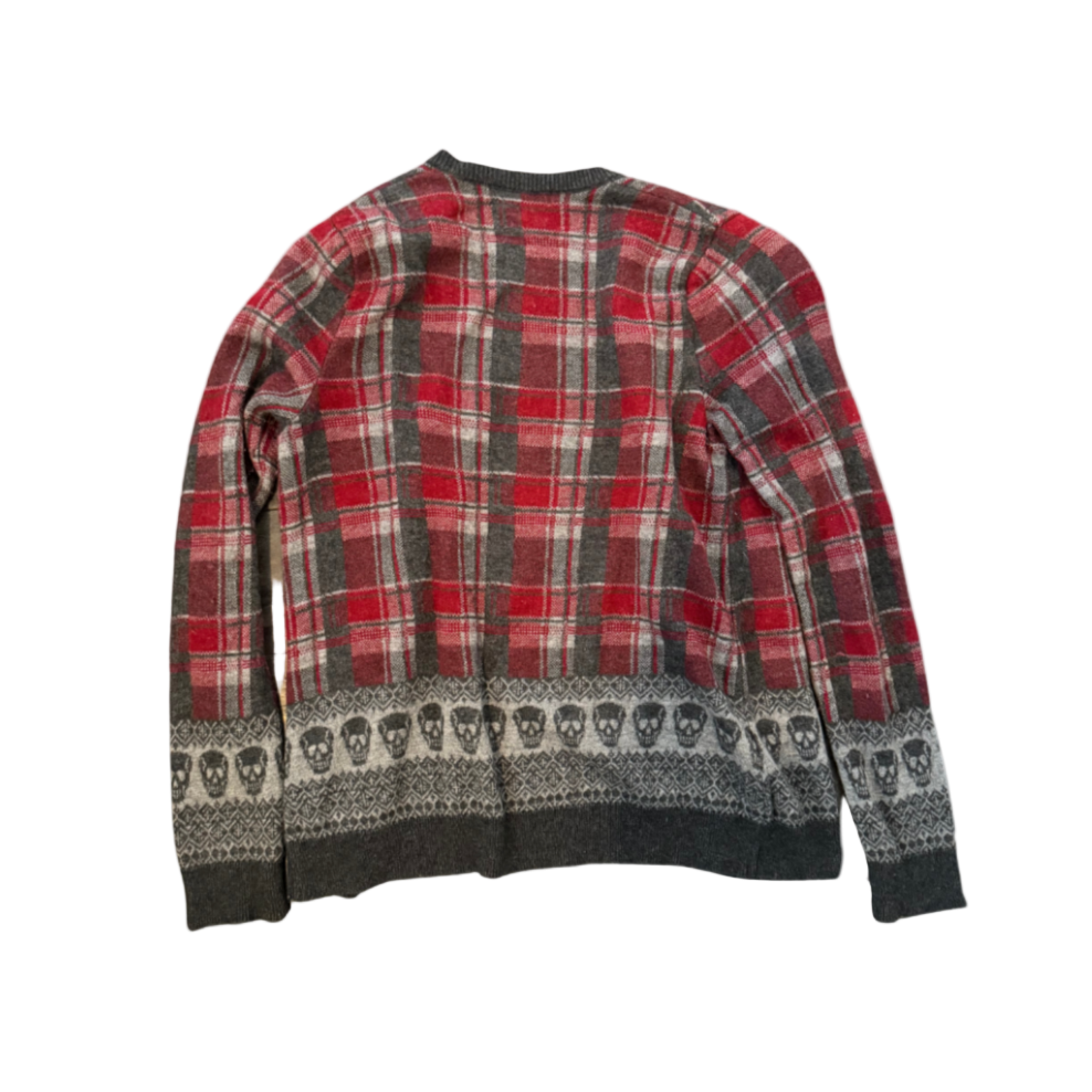 Hysteric Glamour Plaid Skull Cardigan