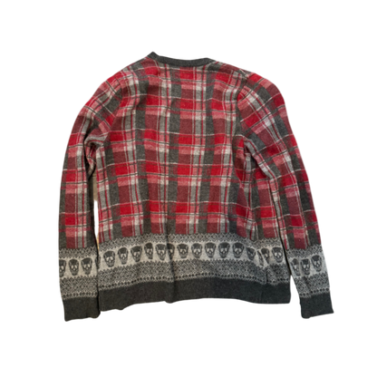 Hysteric Glamour Plaid Skull Cardigan