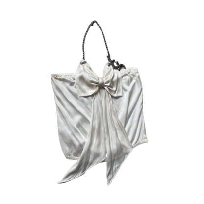 Moschino White Bow Halter Top