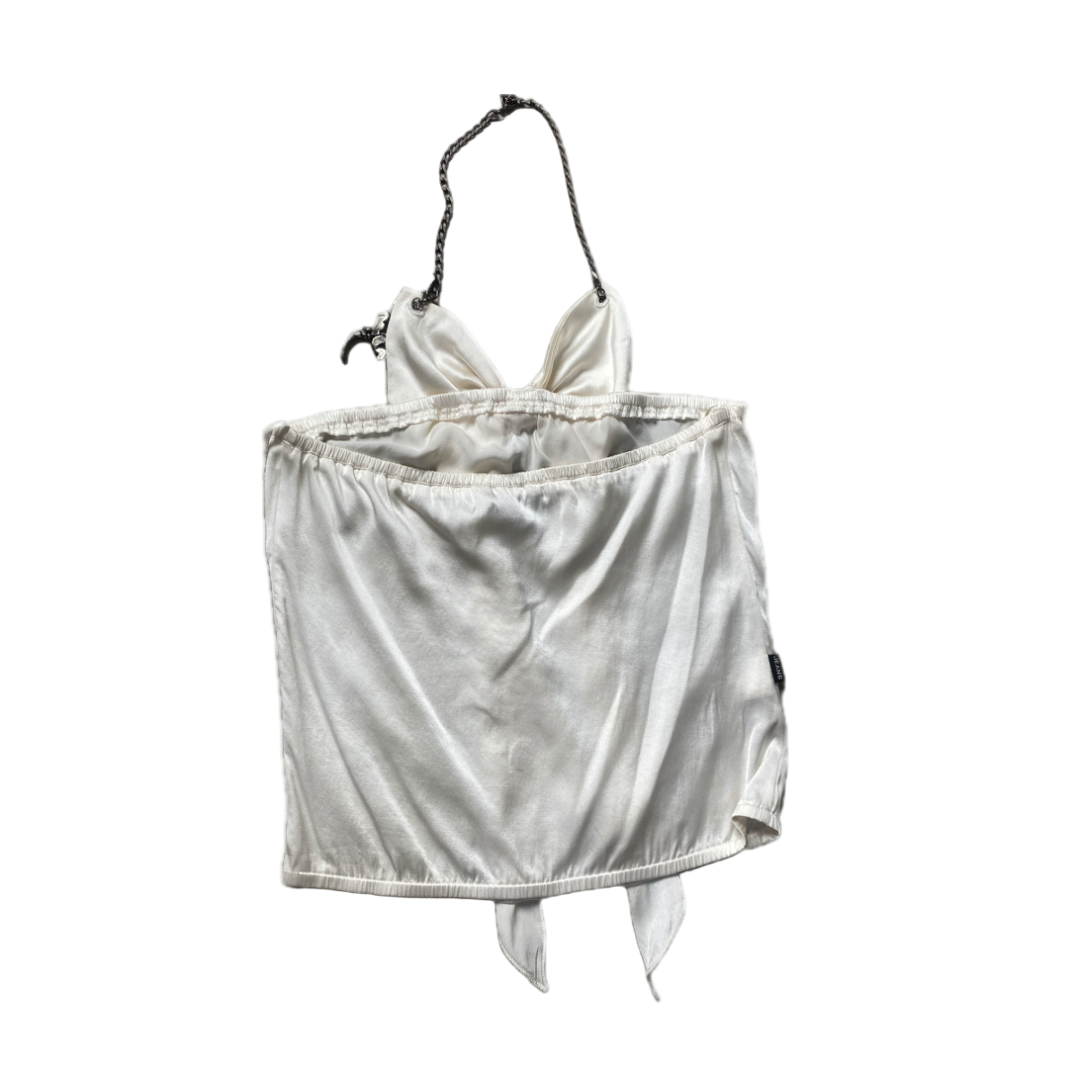 Moschino White Bow Halter Top