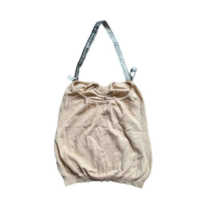 Moschino Cheap & Chic Nude Measuring Tape Halter Top