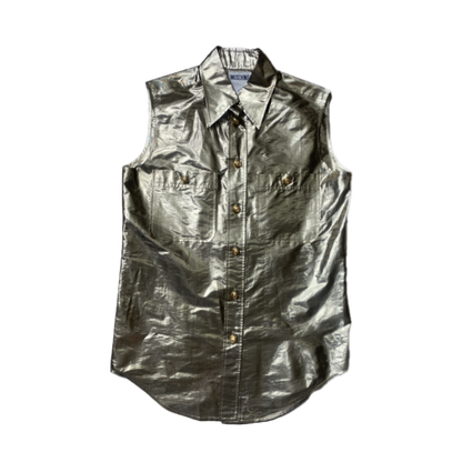 Moschino Jeans Metallic Gold Vest