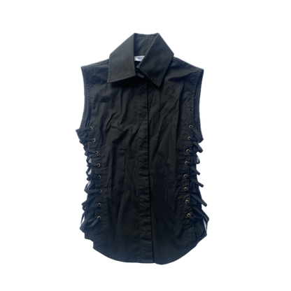 Moschino Jeans 2010 Side Lace Up Vest Top