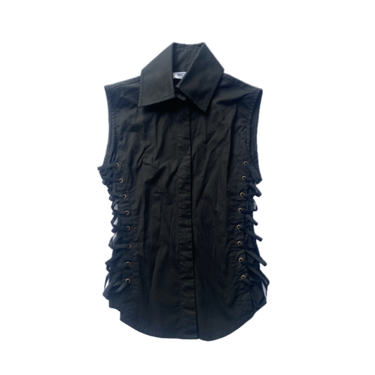 Moschino Jeans 2010 Side Lace Up Vest Top