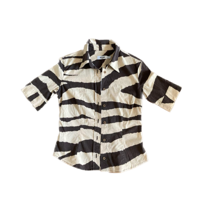 Moschino Jeans Zebra Button-up Top