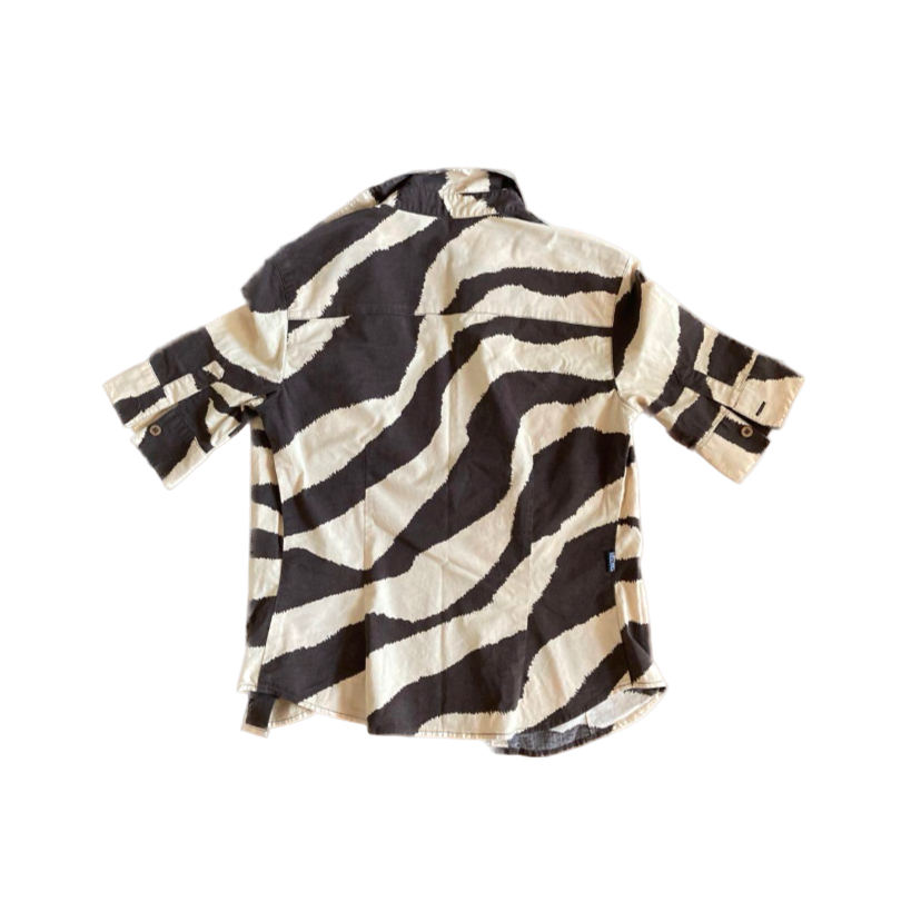 Moschino Jeans Zebra Button-up Top