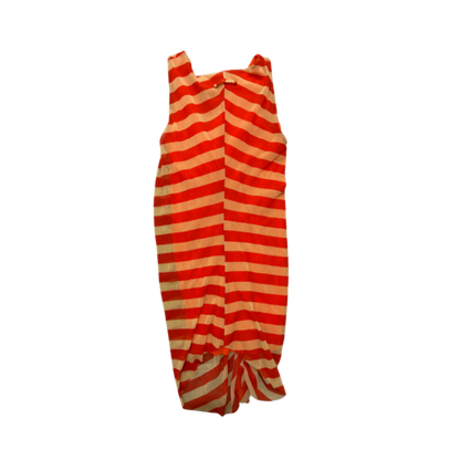 Jean Paul Gaultier Orange Striped Ruffle Tank